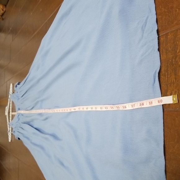 Lulus Womens Lost In Paradise Maxi V Neck Flowy Formal Dress Slate Blue - Picture 10 of 16